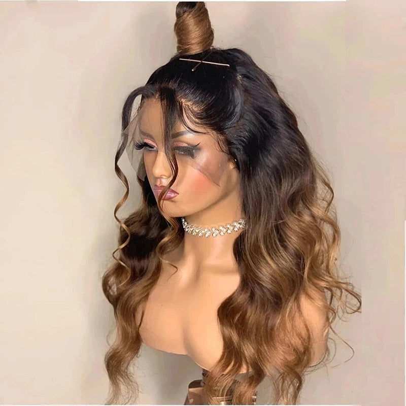 Bye~Bye~KNOTS HD Lace 13x6 Frontal Upgraded Hairline Ombre Color Wig - Body Wave Wavy