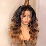 Bye~Bye~KNOTS HD Lace 13x6 Frontal Upgraded Hairline Ombre Color Wig - Body Wave Wavy