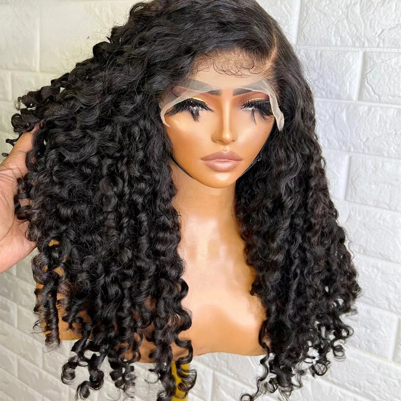 Bye~Bye~KNOTS HD Swiss Lace 13x6 Fitted Cap Ear Tap Wig - Loose Burmese Curl