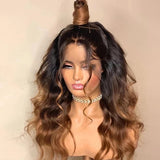 Bye~Bye~KNOTS HD Lace 13x6 Frontal Upgraded Hairline Ombre Color Wig - Body Wave Wavy