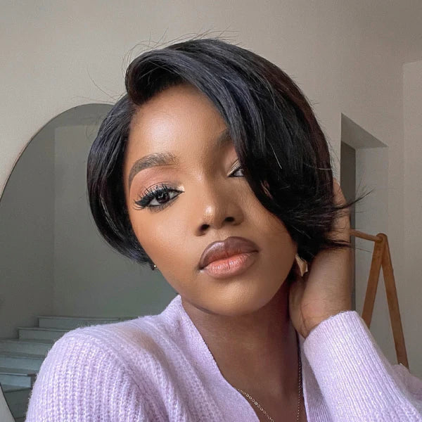【Crazy】13x4/13x6 HD/Transparent Lace Front Pixie Cut Human Hair Wig - Styled Short Bob