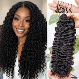 【Seamless Crochet Braids】Soft Feather Crochet Hair Extention 100% Human Hair - Burmese Curly