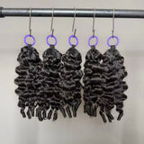 【Seamless Crochet Braids】Soft Feather Crochet Hair Extention 100% Human Hair - Burmese Curly with Spiral Curl Ends