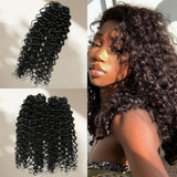 【Seamless Crochet Braids】Soft Feather Crochet Hair Extention 100% Human Hair - Water Curl