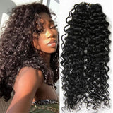 【Seamless Crochet Braids】Soft Feather Crochet Hair Extention 100% Human Hair - Water Curl