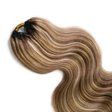【Seamless Crochet Braids】Soft Feather Crochet Hair Extention Mix Color 100% Human Hair  - Body Wave