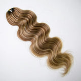 【Seamless Crochet Braids】Soft Feather Crochet Hair Extention Mix Color 100% Human Hair  - Body Wave
