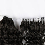 【Seamless Crochet Braids】Soft Feather Crochet Hair Extention Ombre Color 100% Human Hair  - Deep Wave