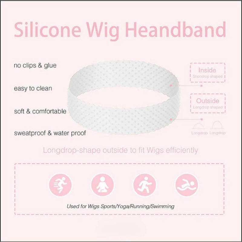 Silicone Lace Wig Grip Hair Band Transparent Non Slip Wig Headband