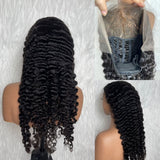 【Solo-Piece】13x6 HD Lace Frontal New Air Cap 22inch 150% Drawstring Wig - Burmese Curly