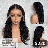 【Solo-Piece】13x6 HD Lace Frontal New Air Cap 22inch 150% Drawstring Wig - Burmese Curly