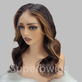 【Solo-Piece】13x6 HD Lace Upgraded Preplucked Hairline 16inch 150%Wig - Body Wave Wavy