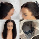 【Solo-Piece】360 Invisible Strap Transparent Lace 14inch 150% Wig - Yaki Straight