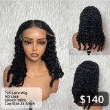 【Solo-Piece】7x5 HD Lace 20inch 180% Drawstring Wig - Burmese Curly with Sperial Curl ends