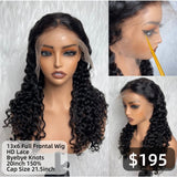 【Solo-Piece】Byebye Knots 13x6 HD Lace 20inch 150% Frontal Wig - Water Wave