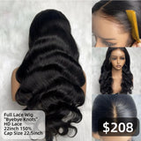 【Solo-Piece】Byebye Knots Full Lace HD Lace 22inch 150% Human Hair Wig - Body Wave