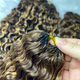 【Solo-Piece】Soft Feather Crochet 100% Human Hair 14inch 4 bundles