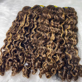 【Solo-Piece】Soft Feather Crochet 100% Human Hair 14inch 4 bundles
