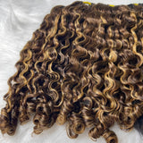 【Solo-Piece】Soft Feather Crochet 100% Human Hair 14inch 4 bundles