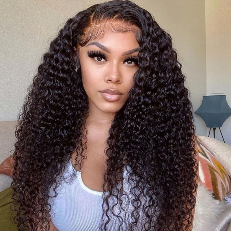 Stella Preplucked Hairline Curly Human Hair 360 Lace Front Wig superbwigs  $139.99 Free shipping