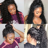 Stella Preplucked Hairline Curly Human Hair 360 Lace Front Wig