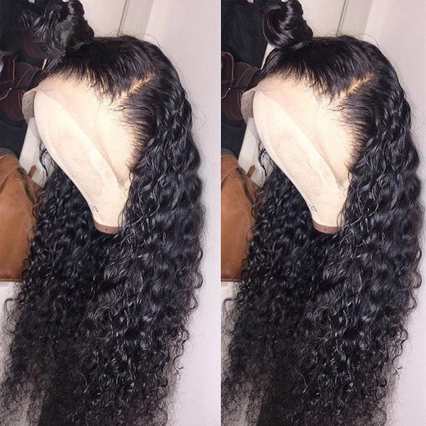 Swiss Lace Pre-plucked Hide Lace+ Hide Knots Curly Lace Wig