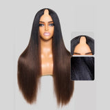 Upgraded EasiContour V-Part Glueless Ombre Color Wig With New Drawcord - Light Yaki Straight