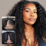 Upgraded EasiContour V-Part Glueless Wig With New Drawcord - Coily Curly
