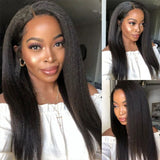 Upgraded EasiContour V-Part Glueless Wig With New Drawcord - Kinky Straight