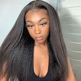 Upgraded EasiContour V-Part Glueless Wig With New Drawcord - Kinky Straight