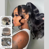 【Upgraded】PreCut 4-Line Invisible Strap 360 HD Lace Wig - Body Wave