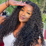 【Upgraded】PreCut 4-Line Invisible Strap 360 HD Lace Wig - Burmese Curly