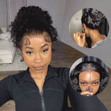 【Upgraded】PreCut 4-Line Invisible Strap 360 HD Lace Wig - Curly