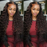 【Upgraded】PreCut 4-Line Invisible Strap 360 HD Lace Wig - Deep Wave