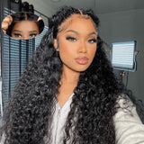 【Upgraded】PreCut 4-Line Invisible Strap 360 HD Lace Wig - Deep Wave