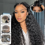 【Upgraded】PreCut 4-Line Invisible Strap 360 HD Lace Wig - Deep Wave