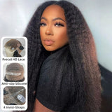 【Upgraded】PreCut 4-Line Invisible Strap 360 HD Lace Wig - Kinky Straight
