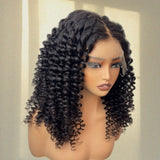【Upgraded】PreCut 4-Line Invisible Strap 360 HD Lace Wig - Kinky Spanish Curl