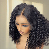 【Upgraded】PreCut 4-Line Invisible Strap 360 HD Lace Wig - Kinky Spanish Curl