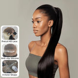 【Upgraded】PreCut 4-Line Invisible Strap 360 HD Lace Wig - Straight