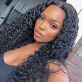 【Upgraded】PreCut 4-Line Invisible Strap 360 HD Lace Wig - Water Wave