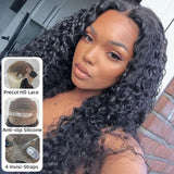 【Upgraded】PreCut 4-Line Invisible Strap 360 HD Lace Wig - Water Wave