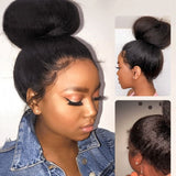 【Upgraded】PreCut 4-Line Invisible Strap 360 HD Lace Wig - Yaki Straight