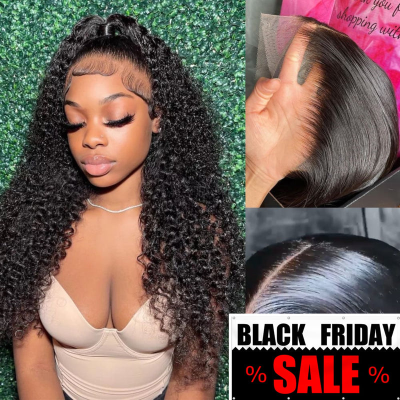 💥【BLACK FRIDAY】💥Valentina 13x6 HD Swiss Lace Front Upgraded Hairline Pre-plucked 150%180% Wig - Deep Curly