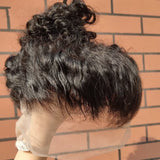 Vara Pre-Made Fake Scalp Natural Wave Human Hair 360 Lace Front Wig