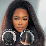 “Whole Air Cap” 5x5 /13x6  Fitted Bye~Bye~KNOTS HD Lace Wig - Kinky Straight