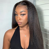 “Whole Air Cap” 5x5 /13x6  Fitted Bye~Bye~KNOTS HD Lace Wig - Yaki Straight