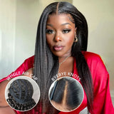 “Whole Air Cap” 5x5 /13x6  Fitted Bye~Bye~KNOTS HD Lace Wig - Yaki Straight