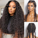 WHOLE LACE NO MESH HD LACE HUMAN HAIR WIG WITH Invisible Strap - Curly