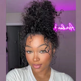 WHOLE LACE NO MESH HD LACE HUMAN HAIR WIG WITH Invisible Strap - Curly
